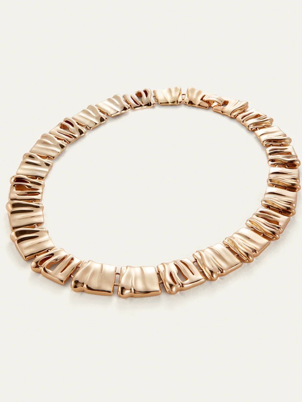 Jenny Bird Sundra Gold Sculpted Link Collar Necklace *Flaw